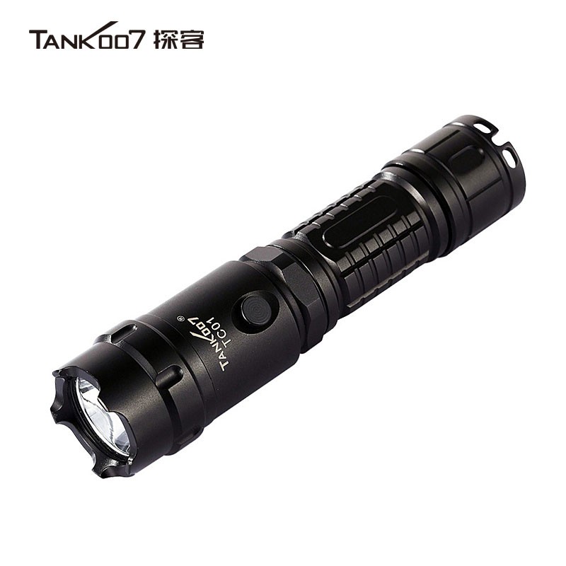 TANK007探客超亮手電筒正品超亮LED遠(yuǎn)射直充自駕游執(zhí)勤..